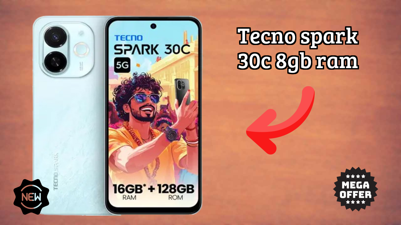 Tecno Spark 30C 8GB RAM Battery Life: 5000 MAh Charging Speed