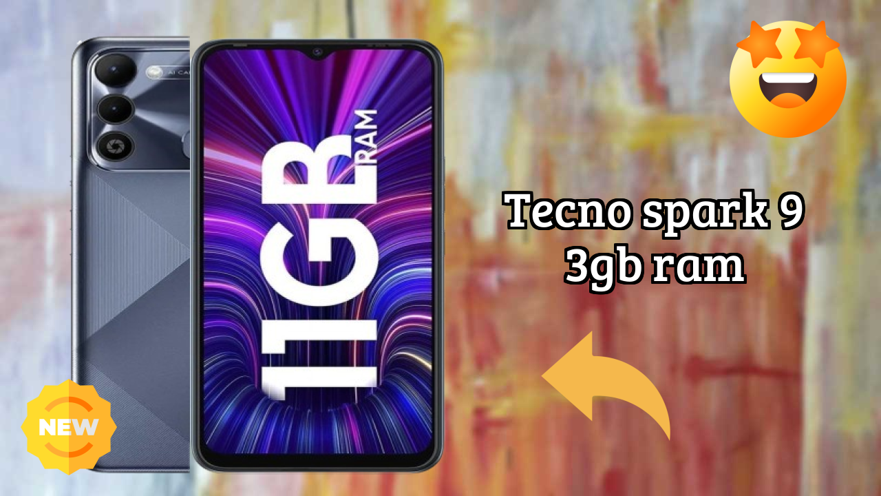 Tecno Spark 9 3GB RAM Display Quality: 6.6 Inches (16.76 Cm) Screen
